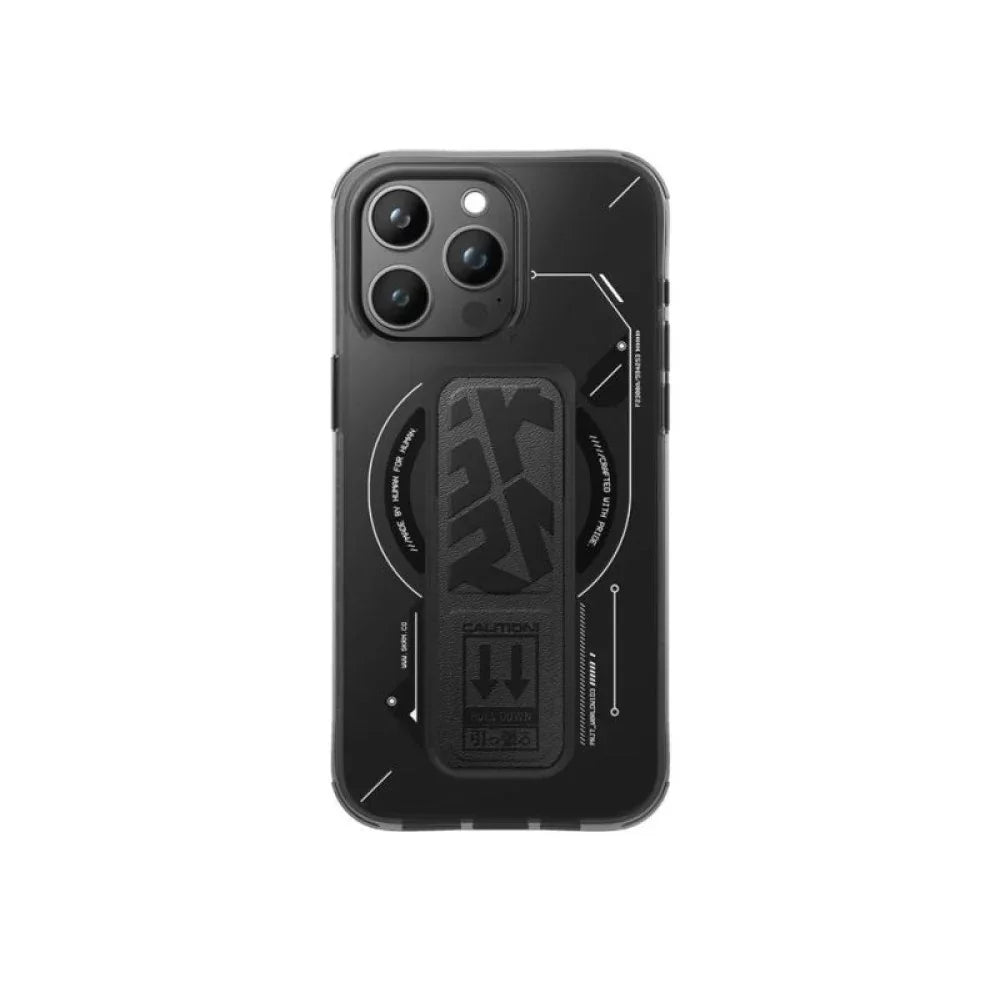 Skinarma iPhone 15 Pro Max Helio Magsafe Grip-Stand Cover - Black - Tashqila Skinarma iPhone 15 Pro Max Helio Magsafe Grip-Stand Cover - Black - Tashqila